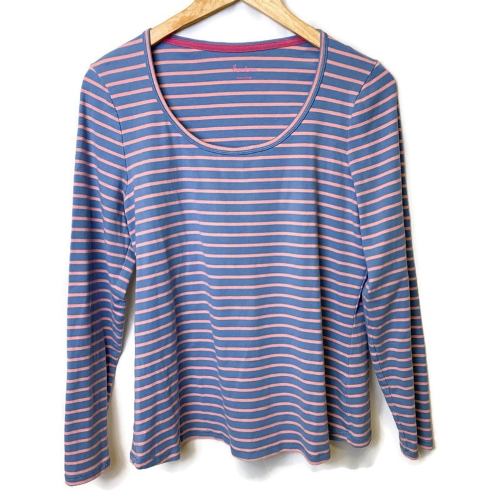 Boden Essential Scoopneck Long Sleeve Top Size 16